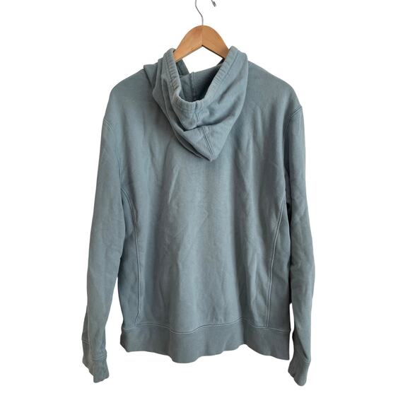 Life Is Good Sweatshirt Unisex Medium Blue Pullover Hoodie Pocket Outdoors - Picture 2 of 9